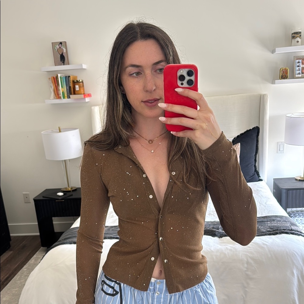 Princess Polly Brown Button-Up Cardigan